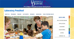 Desktop Screenshot of labpreschool.udel.edu