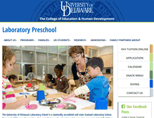 Tablet Screenshot of labpreschool.udel.edu