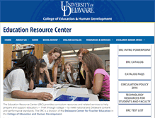 Tablet Screenshot of erc.udel.edu