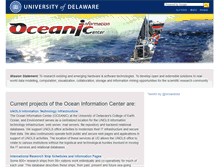 Tablet Screenshot of oceanic.udel.edu