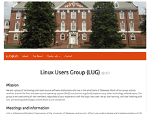 Tablet Screenshot of lug.udel.edu