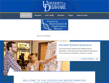 Tablet Screenshot of bioinformatics.udel.edu