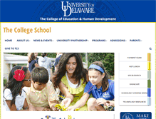 Tablet Screenshot of collegeschool.udel.edu