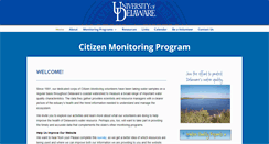 Desktop Screenshot of citizen-monitoring.udel.edu